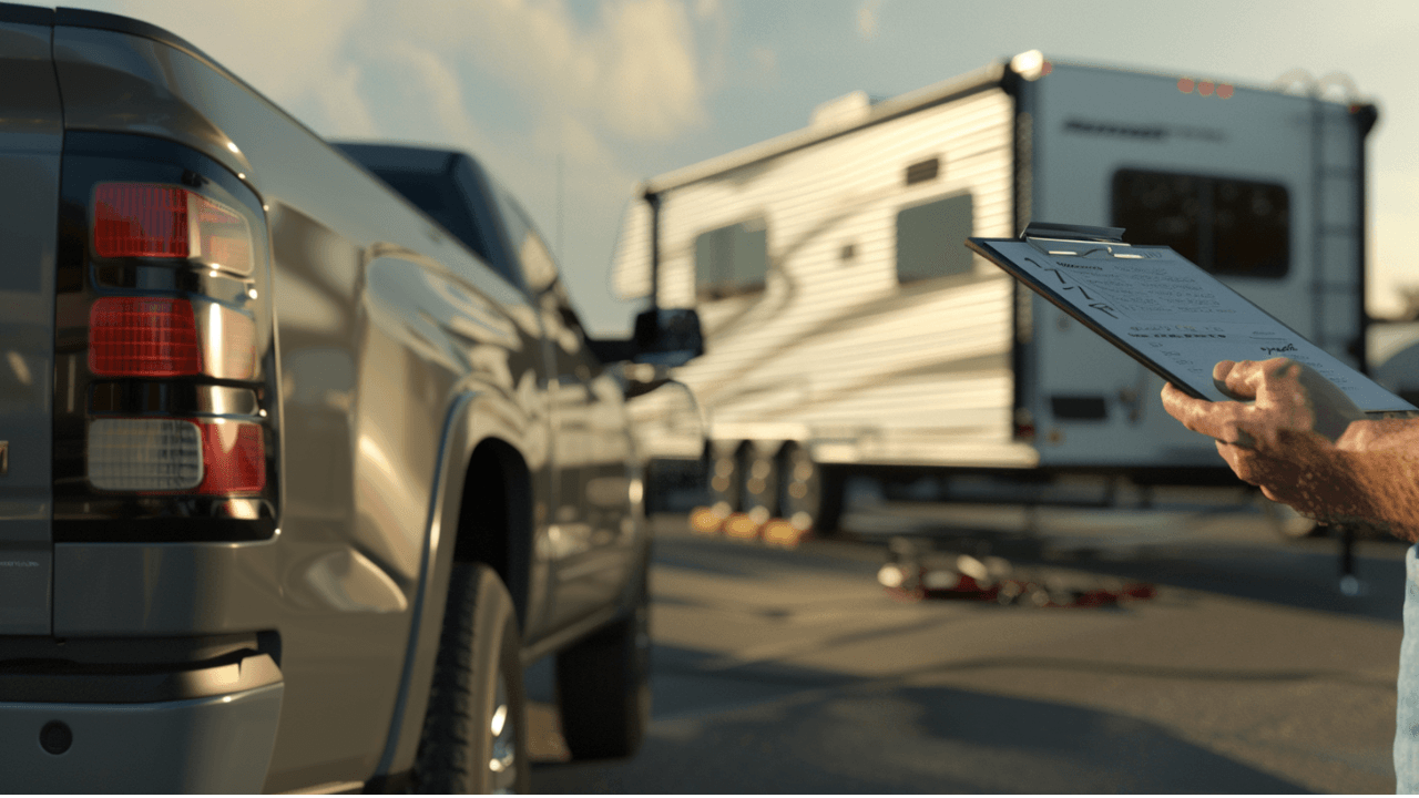 man checking trailer towing capacity setup Austin