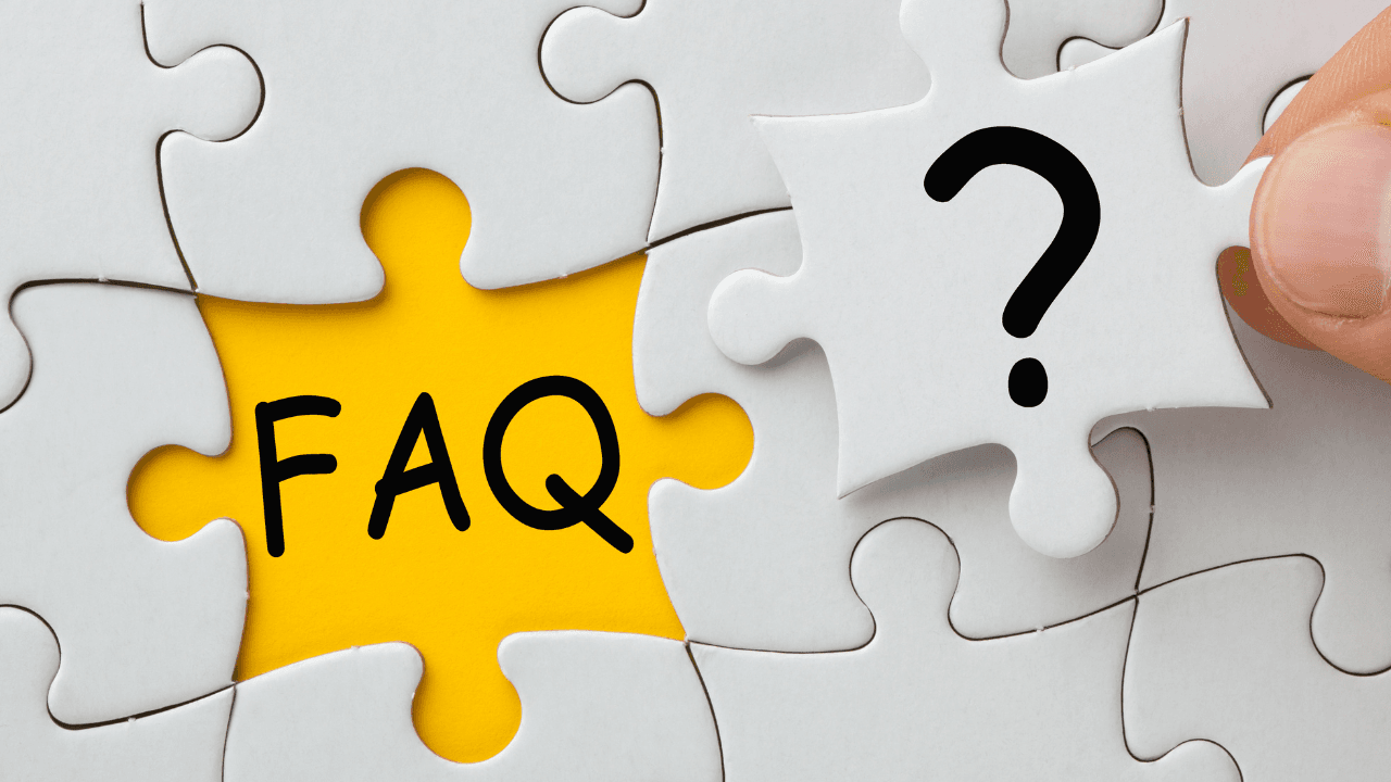 puzzle pieces with FAQ and question mark