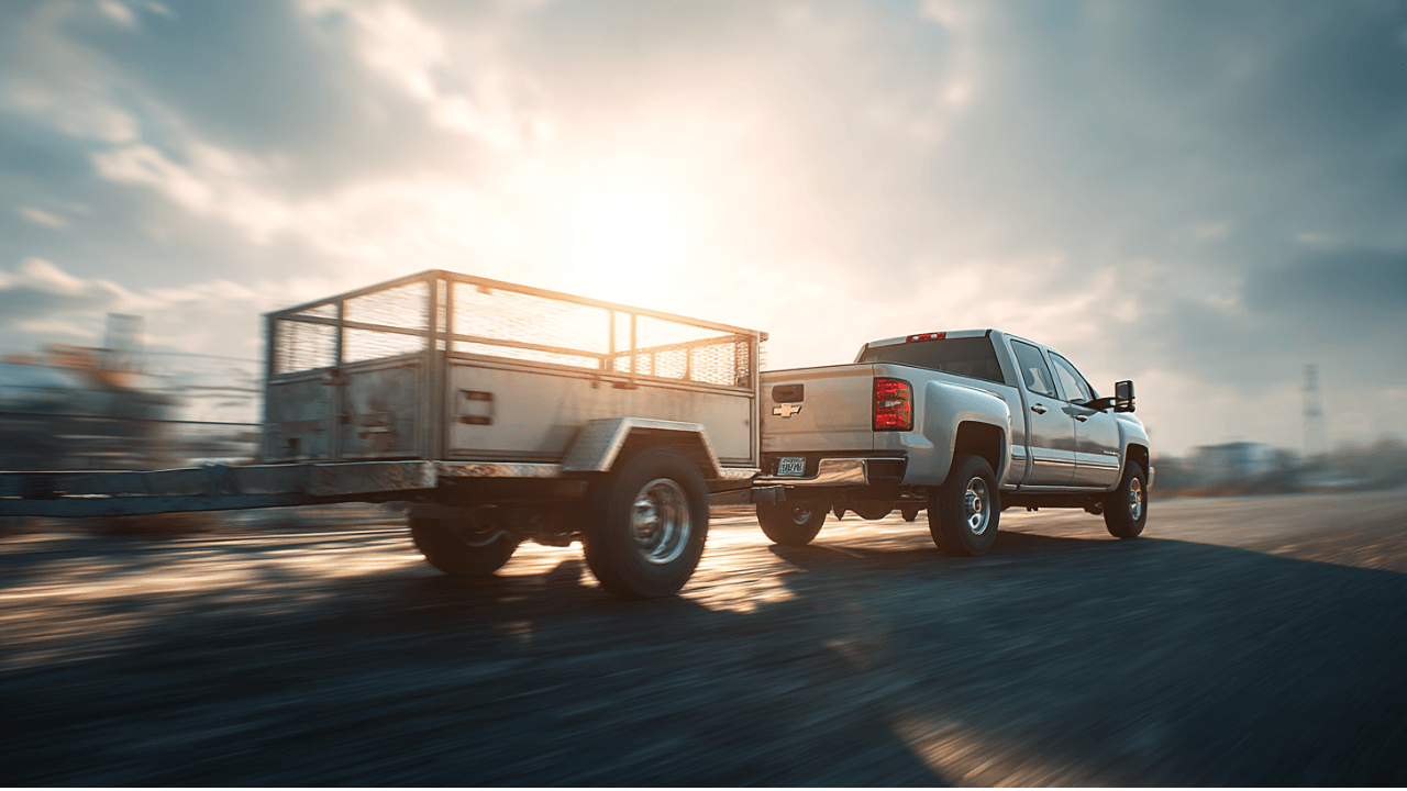 pickup truck towing utility trailer Austin