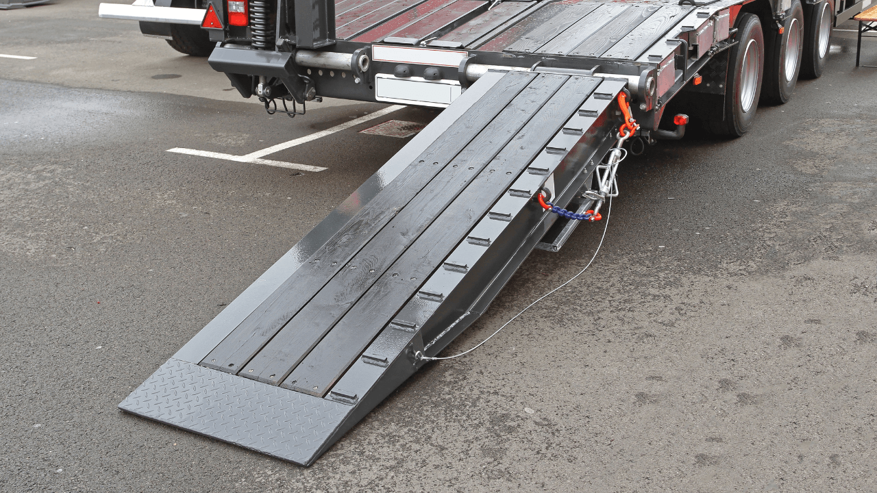 car hauler trailer ramp loading vehicle
